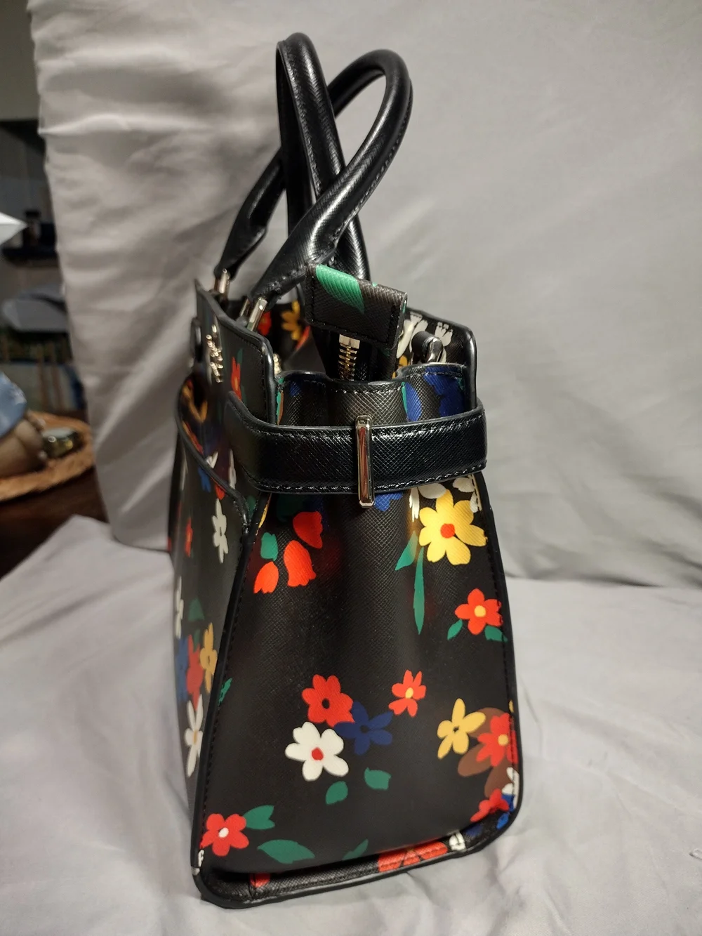 kate spade Black Floral Satchel